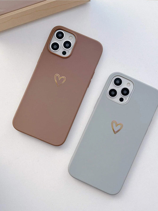 2pcs Funda del teléfono del modelo del corazón de la pareja - Quierox - Tienda Online