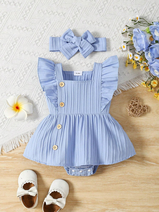 SHEIN Conjunto de ropa para recién nacido de 2 piezas ideal para el día a día en verano.