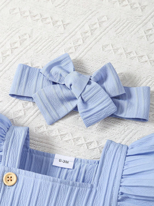SHEIN Conjunto de ropa para recién nacido de 2 piezas ideal para el día a día en verano.