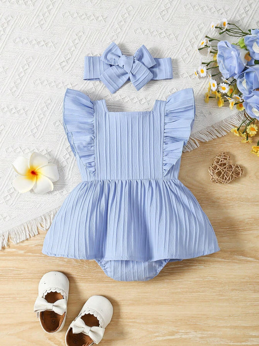 SHEIN Conjunto de ropa para recién nacido de 2 piezas ideal para el día a día en verano.