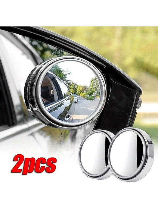 2 espejos pequeños redondos de cristal de alta definición para coche