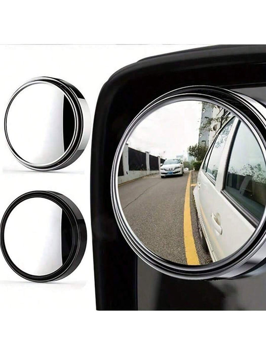 2 espejos pequeños redondos de cristal de alta definición para coche