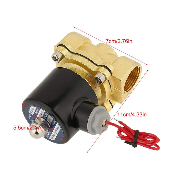 2W - 200 - 20 PT3/4 - Válvula solenoide de cobre normalmente cerrada, 110 V CA 11 7 5,5 cm - Quierox - Tienda Online