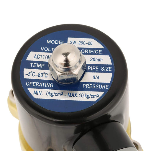 2W - 200 - 20 PT3/4 - Válvula solenoide de cobre normalmente cerrada, 110 V CA 11 7 5,5 cm - Quierox - Tienda Online