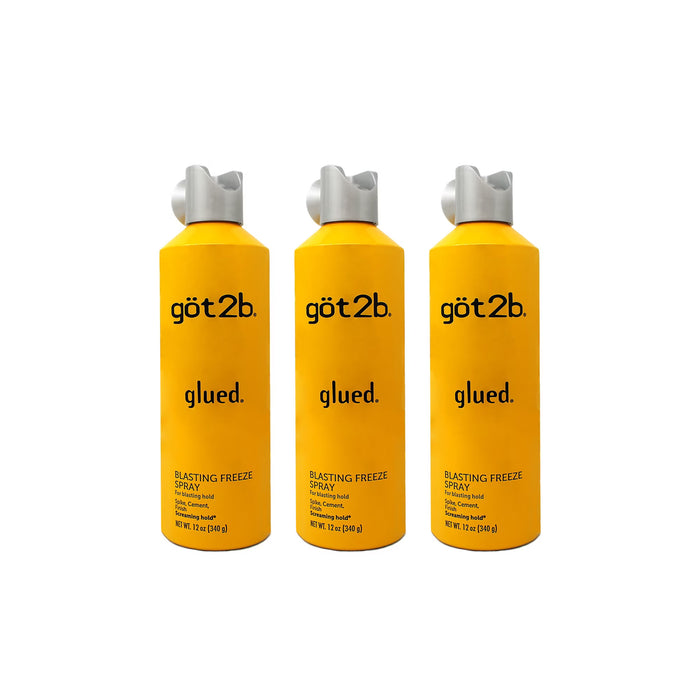 Got2b Glued Blasting Freeze Spray  Paquete de 3 unidades de 12 onzas