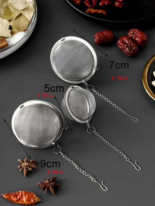 3 bolas de condimento de acero inoxidable, bolas de té para el hogar - Quierox - Tienda Online