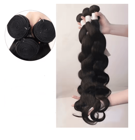 3 Extensiones de cabello sintético, ondulado, de 14 pulgadas, color negro natural. - Quierox - Tienda Online