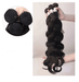 3 Extensiones de cabello sintético, ondulado, de 14 pulgadas, color negro natural. - Quierox - Tienda Online