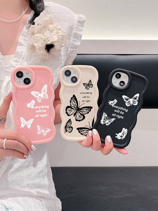 3 fundas de lujo con estampado de mariposas, mate, suaves y creativas, para iPhone 11 - Quierox - Tienda Online