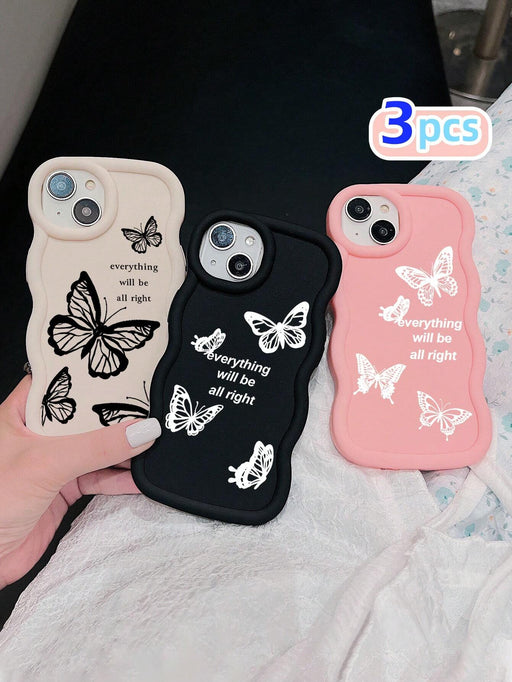 3 fundas de lujo con estampado de mariposas, mate, suaves y creativas, para iPhone 11 - Quierox - Tienda Online