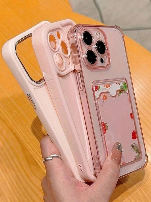 3 fundas protectoras de TPU para teléfono, color rosa mate, para iPhone 13Pro - Quierox - Tienda Online