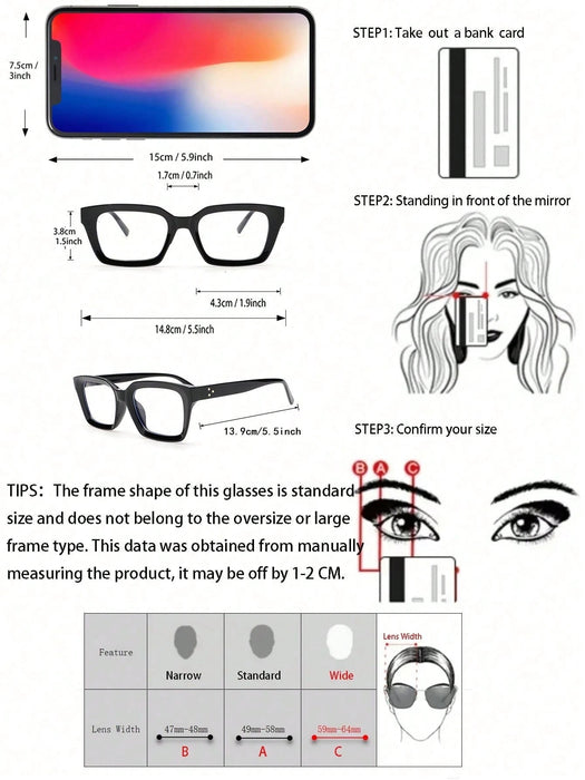 3 gafas de plástico transparentes con montura geométrica y estampado de leopardo para mujer - Quierox - Tienda Online