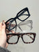 3 gafas de plástico transparentes con montura geométrica y estampado de leopardo para mujer - Quierox - Tienda Online