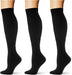(3 pares) Calcetines de compresión de 20 - 30 mmHg, largos hasta la rodilla, para mujeres y hombres - Quierox - Tienda Online
