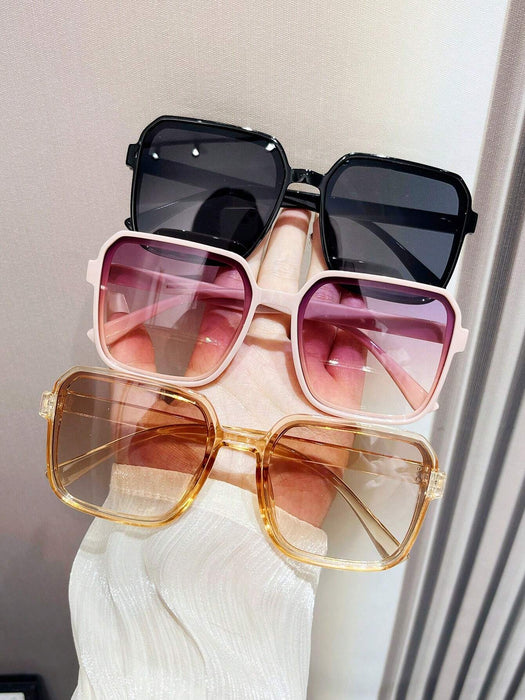 3 pares de gafas cuadradas de playa lujosas y de moda para mujer - Quierox - Tienda Online