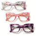 3 pares de Gafas de Lectura con Marco y Diseño Floral De 1.25+ - Quierox - Tienda Online