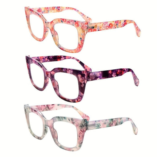 3 pares de Gafas de Lectura con Marco y Diseño Floral De 1.25+ - Quierox - Tienda Online