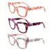 3 pares de Gafas de Lectura con Marco y Diseño Floral De 1.25+ - Quierox - Tienda Online