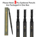 3 piezas de lápiz de cejas impermeables marrón oscuro - Quierox - Tienda Online