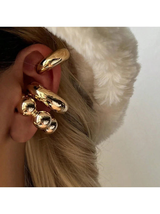 3 piezas Pendientes de aro con ancho exagerado para mujeres, uso casual diario - Quierox - Tienda Online