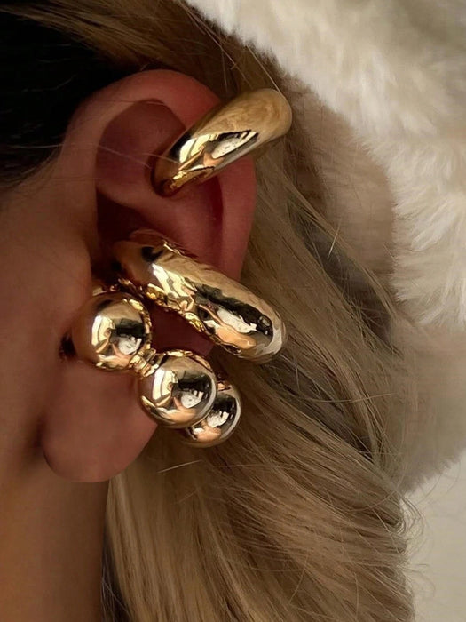 3 piezas Pendientes de aro con ancho exagerado para mujeres, uso casual diario - Quierox - Tienda Online