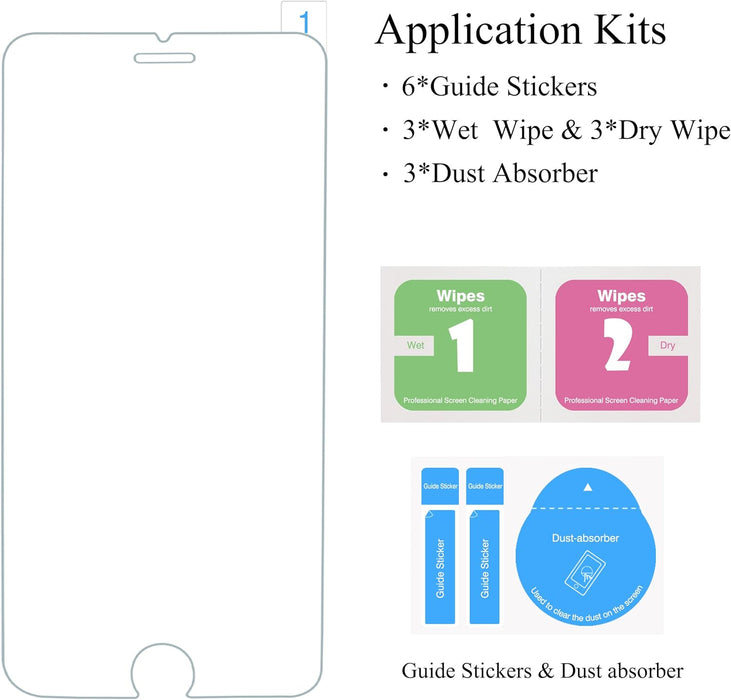 3 piezas Protector De Pantalla De Vidrio Templado clear Compatible Con iPhone - Quierox - Tienda Online