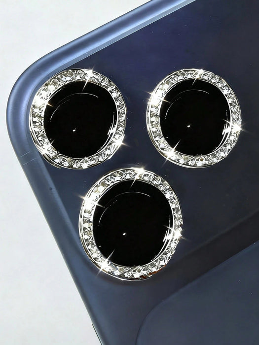 3 protectores de lente de cámara, con anillo de diamantes para Iphone 14 Pro Max - Quierox - Tienda Online