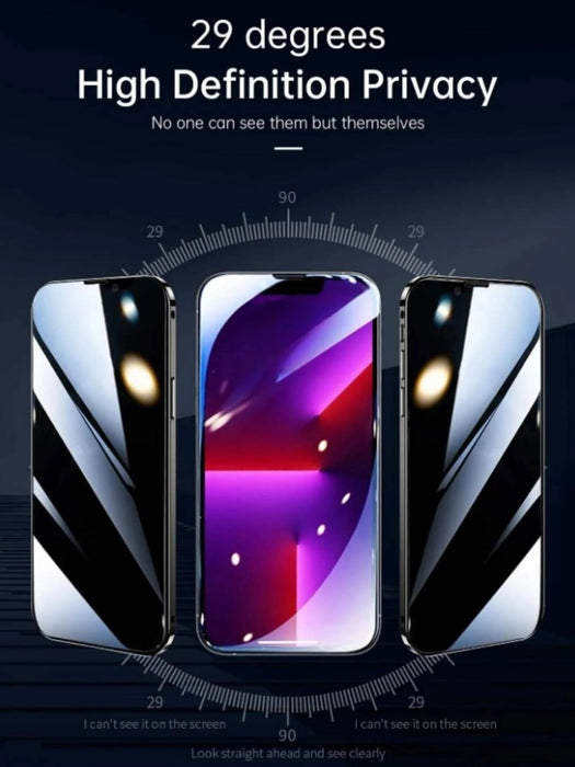 3 protectores de pantalla de vidrio templado de protección de privacidad de pantalla - Quierox - Tienda Online