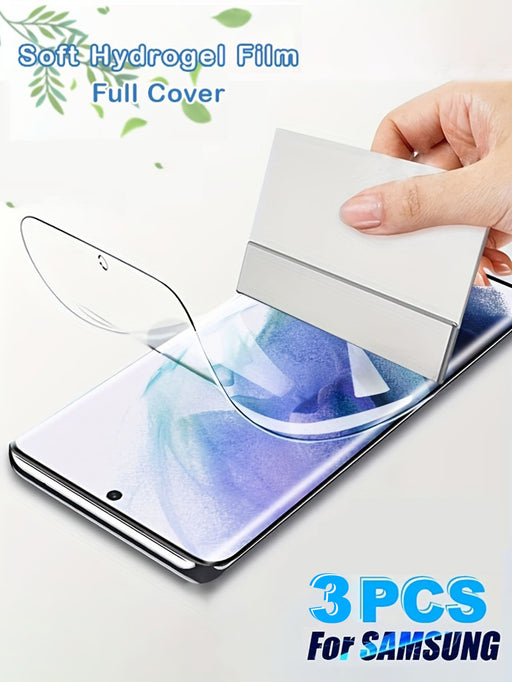 3 protectores de pantalla suaves de hidrogel de cobertura total compatibles con Samsung - Quierox - Tienda Online