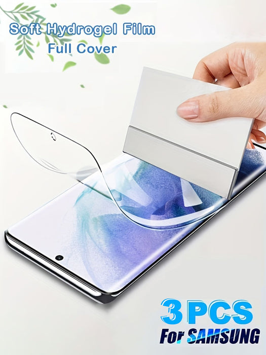 3 protectores de pantalla suaves de hidrogel de cobertura total compatibles con Samsung - Quierox - Tienda Online
