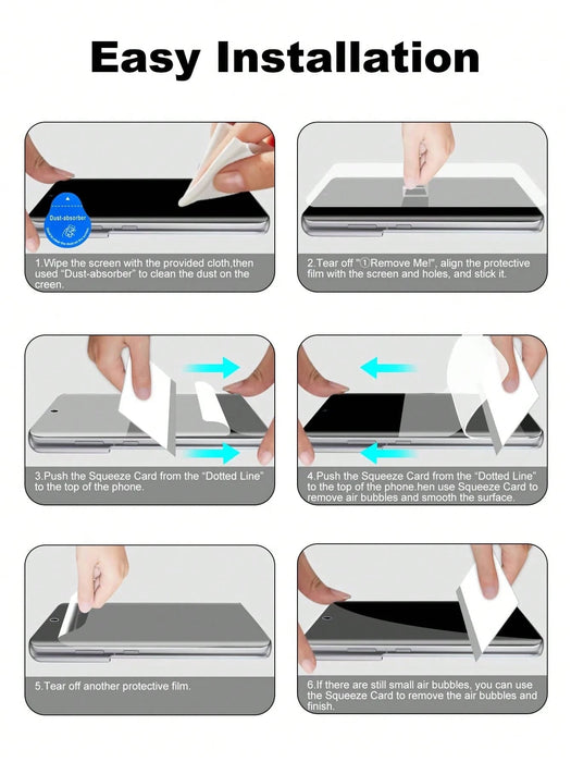 3 protectores de pantalla suaves de hidrogel de cobertura total compatibles con Samsung - Quierox - Tienda Online