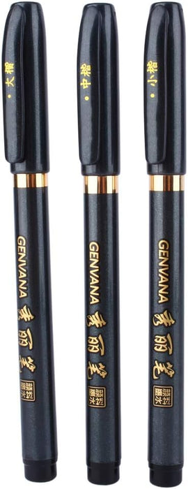3 unids chino japonés caligrafía shodo pincel tinta pluma escritura dibujo artesanía SG - Quierox - Tienda Online