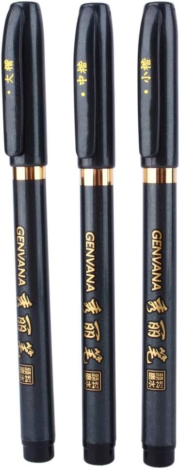 3 unids chino japonés caligrafía shodo pincel tinta pluma escritura dibujo artesanía SG - Quierox - Tienda Online