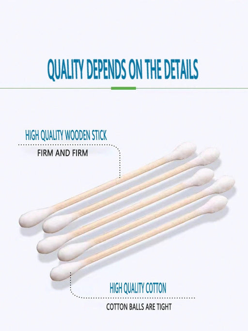 30 hisopos de madera desechables para limpieza de oídos - Quierox - Tienda Online