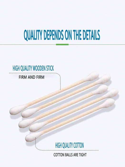 30 hisopos de madera desechables para limpieza de oídos - Quierox - Tienda Online