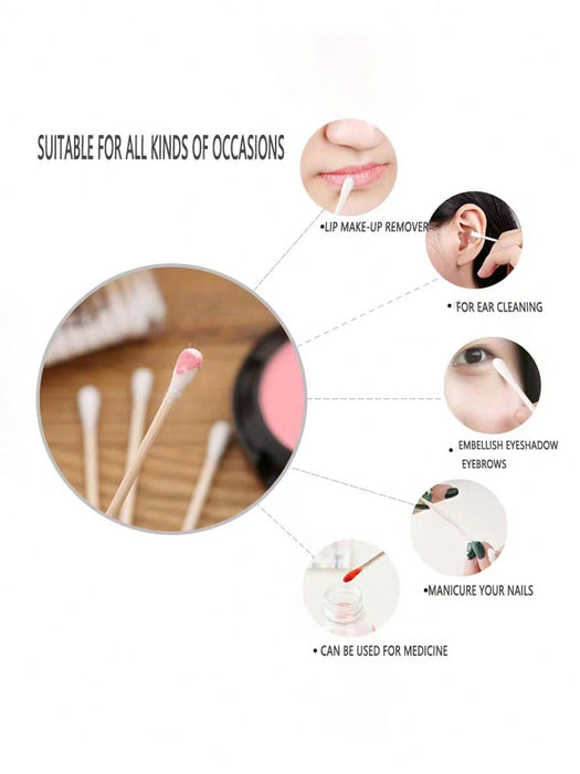 30 hisopos de madera desechables para limpieza de oídos - Quierox - Tienda Online