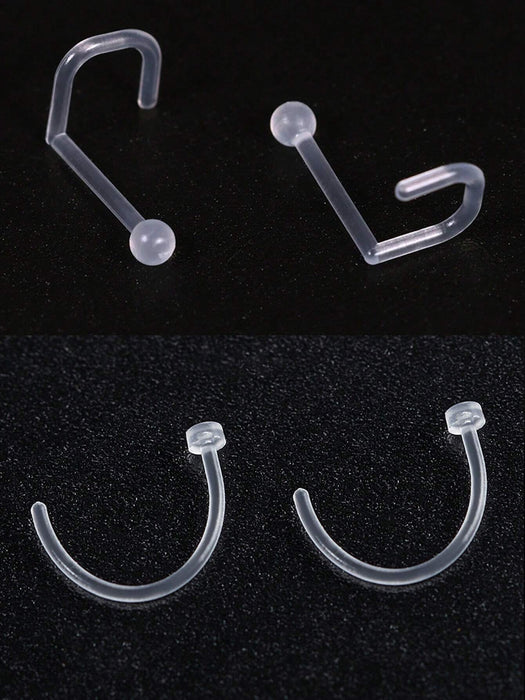 30 piezas Simples Tachones nasales transparentes y casuales - Quierox - Tienda Online