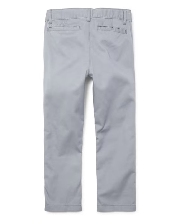 The Children's Place  Pantalones chinos ajustados elásticos de uniforme para niños - gray
