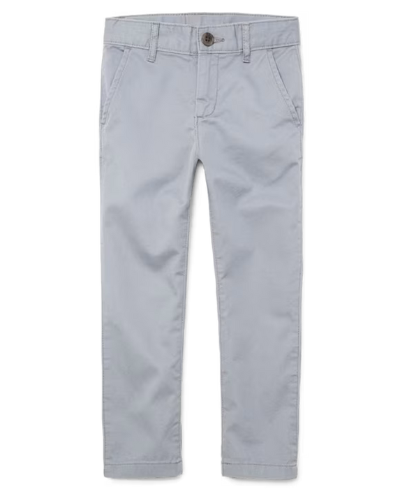 The Children's Place  Pantalones chinos ajustados elásticos de uniforme para niños - gray
