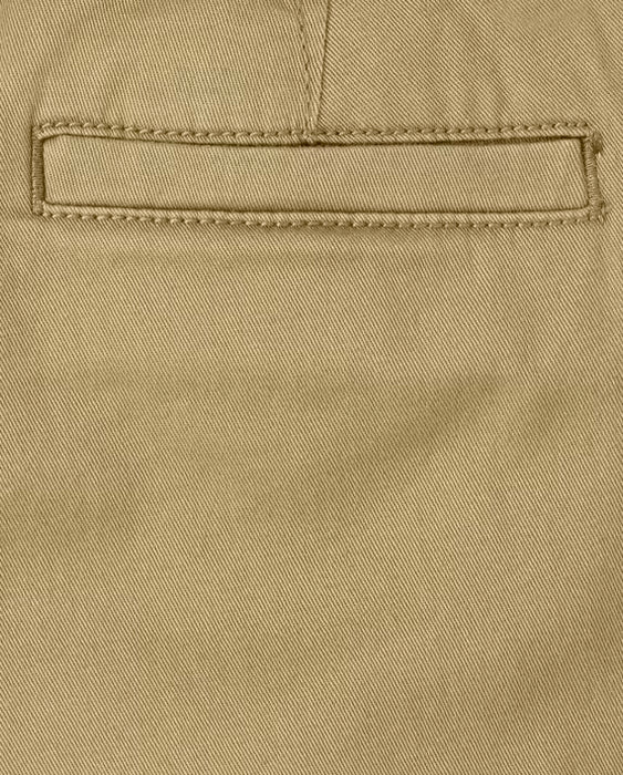 Pantalones chinos ajustados elásticos para uniforme de niño - color tostado