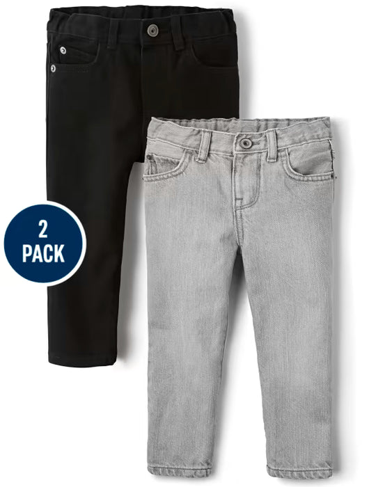The Children Place Pack de 2 pantalones vaqueros ajustados para niños