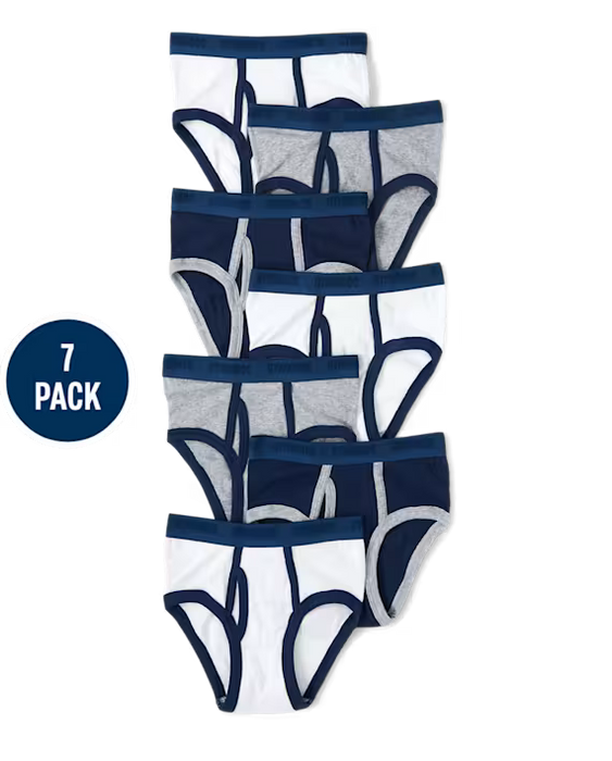 Childrens place Calzoncillos tipo slip para niño, paquete de 7 - blancos