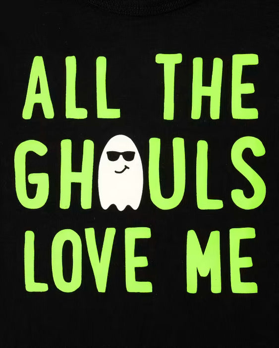 The Children's Place Camiseta con gráfico Glow Ghouls Love Me para bebés y niños pequeños - black
