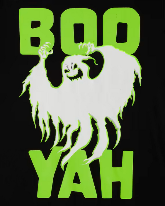 The Children's Place Camiseta gráfica Glow Boo Yah para niños - negra