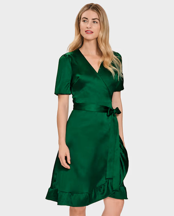 Gymboree Vestido cruzado con volantes para mujer