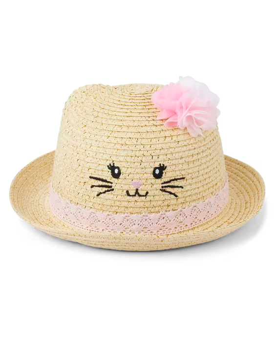 The Children's Place  Fedora de gato para bebés niñas - gray