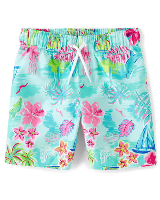 The Children's Place Bañador estampado para niño - aguamarina