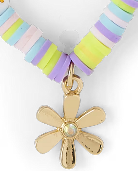 Childrens place Collar de mejores amigas con diseño floral para niñas, paquete de 2 - multicolor