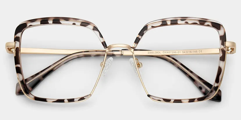 ZEELOOL Montura para lentes Cordaro Vasos mixtos de tortuga cuadrada