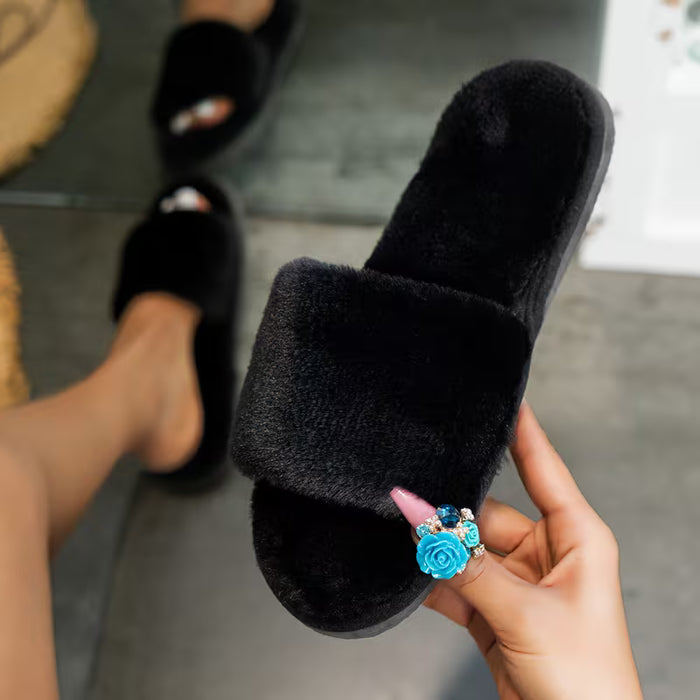 Zapatillas de Felpa Cálidas y Gruesas -de Interior para mujer